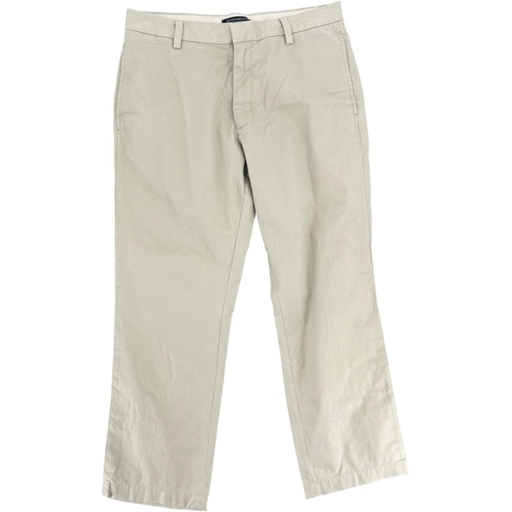 Banana Republic Gavin Chino Mens Pants Khaki Beige Cotton Straight Leg 32x30